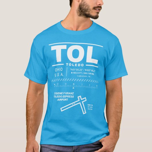 Toledo Express Airport TOL T-shirt (Voorkant)