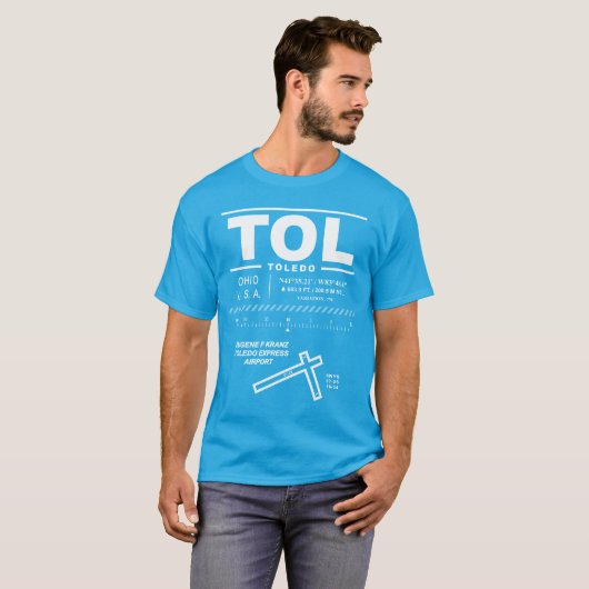 Toledo Express Airport TOL T-shirt (Voorkant volledig)