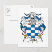 Toledo Family Crest Briefkaart (Voorkant / Achterkant)