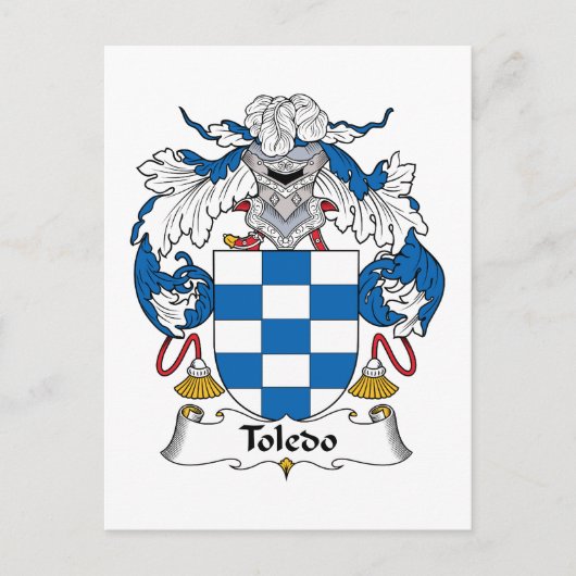 Toledo Family Crest Briefkaart (Voorkant)
