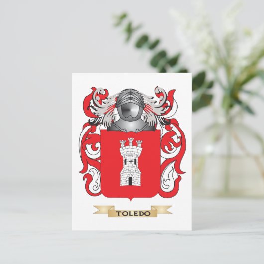 Toledo Family Crest (wapen) Briefkaart (Staand voorkant)