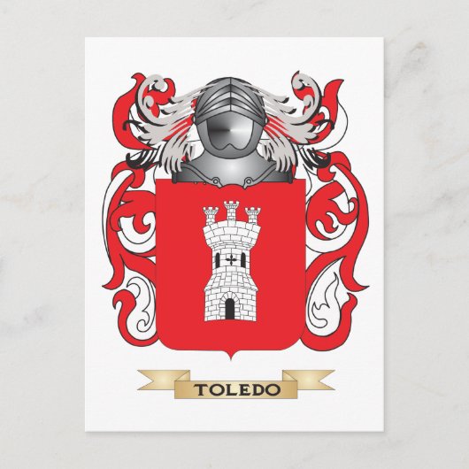 Toledo Family Crest (wapen) Briefkaart (Voorkant)