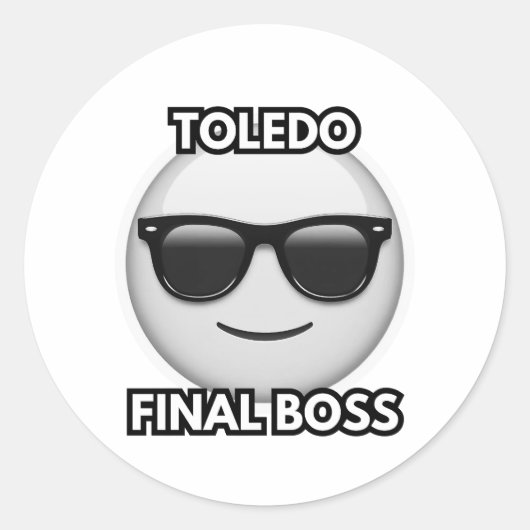 Toledo Final Boss Cool Emoji Sticker  (Voorkant)
