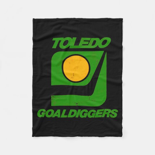 Toledo Goaldiggers 70s80s Hockey Team  Fleece Deken (Voorkant)