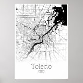 Toledo Map - Ohio - City Map Poster (Voorkant)