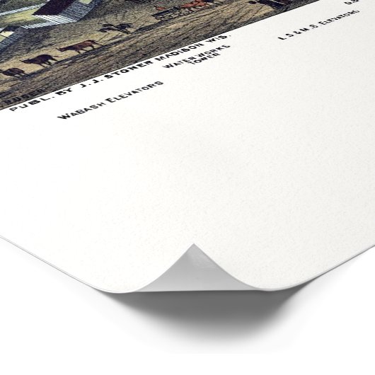 Toledo, OH Panoramic Map - 1876 Poster (Hoek)