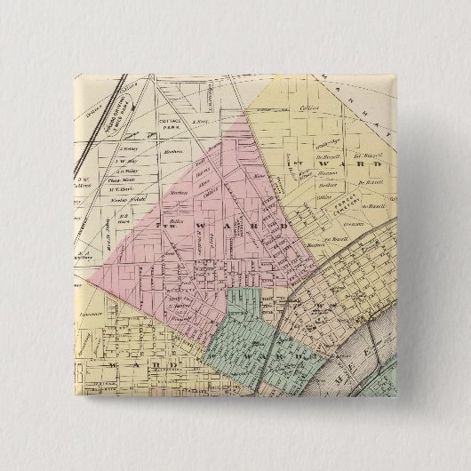 Toledo, Ohio 2 Vierkante Button 5,1 Cm (Voorkant)