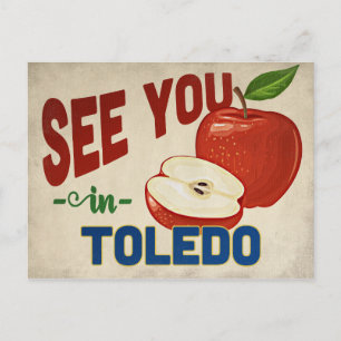 Toledo Ohio Apple - Vintage Travel Briefkaart