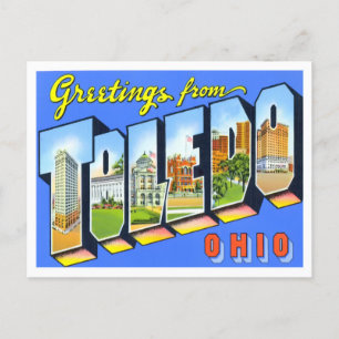 Toledo, Ohio  Big Letters Briefkaart