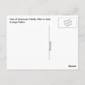 Toledo, Ohio bij de schemering Briefkaart (Achterkant)