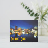 Toledo, Ohio bij de schemering Briefkaart (Staand voorkant)
