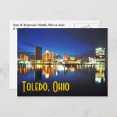 Toledo, Ohio bij de schemering Briefkaart (Voorkant / Achterkant)