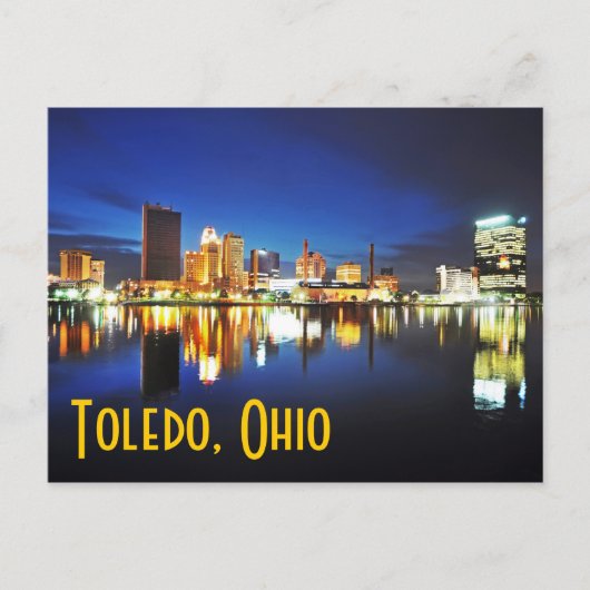 Toledo, Ohio bij de schemering Briefkaart (Voorkant)