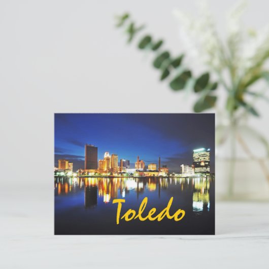 Toledo, Ohio bij de schemering Briefkaart (Staand voorkant)