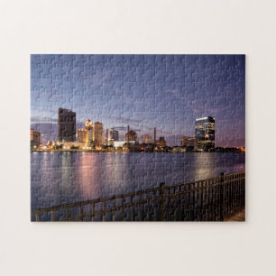 Toledo Ohio City Skyline bij nacht Legpuzzel