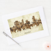 Toledo Ohio Cityscape Rechthoekige Sticker (Envelop)