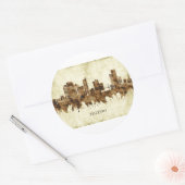 Toledo Ohio Cityscape Ronde Sticker (Envelop)