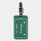 Toledo Ohio oh Interstate Highway Freeway : Bagagelabel (Voorkant verticaal)