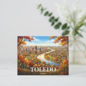 Toledo Ohio Reizen Briefkaart (Staand voorkant)