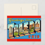 Toledo Ohio Retro Postcard Briefkaart (Voorkant / Achterkant)