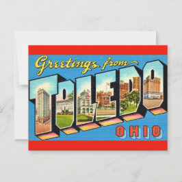 Toledo Ohio Retro Postcard Briefkaart