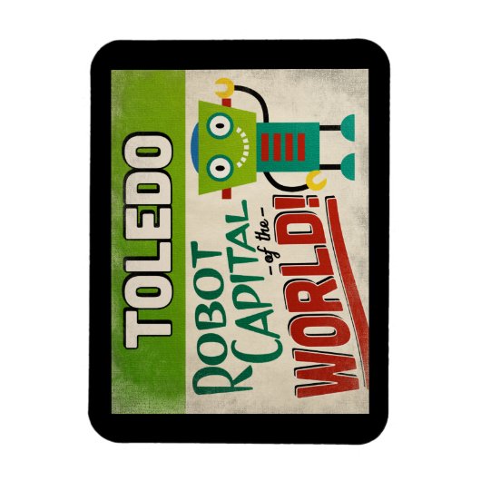 Toledo Ohio Robot - Funny Magneet (Verticaal)