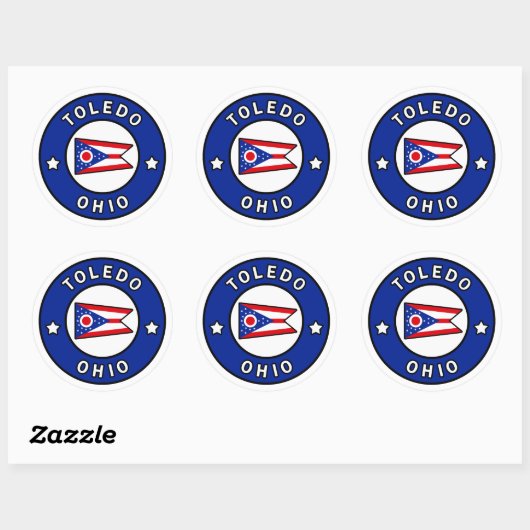 Toledo Ohio Ronde Sticker (Vel)