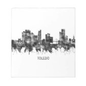 Toledo Ohio Skyline BW Notitieblok (Voorkant)