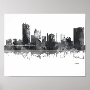 TOLEDO OHIO SKYLINE POSTER