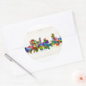 Toledo Ohio Skyline Ronde Sticker (Envelop)