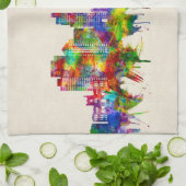 Toledo Ohio Skyline Theedoek (Gevouwen)