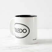 Toledo, Ohio Tweekleurige Koffiemok (Voorkant links)