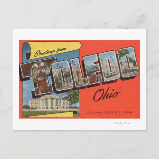 Toledo, Ohio - US Naval Reserve Building Briefkaart (Voorkant)