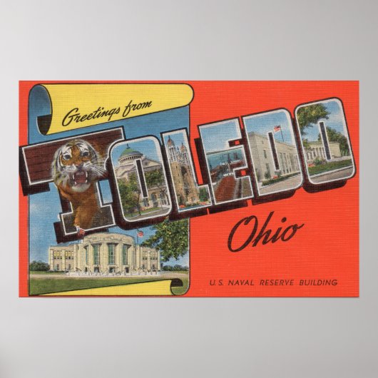 Toledo, Ohio - US Naval Reserve Building Poster (Voorkant)