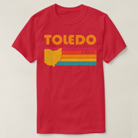 Toledo Ohio Verdrietig Souvenir T-shirt (Design voorkant)