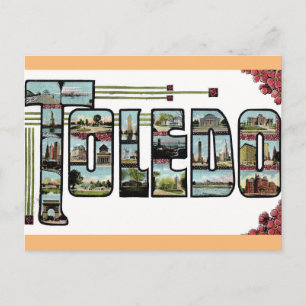 Toledo Ohio Vintage Travel Briefkaart