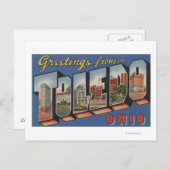 Toledo, OhioLarge Letter ScenesToledo, OH Briefkaart (Voorkant / Achterkant)
