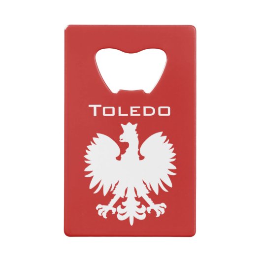 Toledo Poland Eagle Bottle Opener Creditkaart Flessenopener (Voorkant)