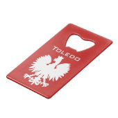 Toledo Poland Eagle Bottle Opener Creditkaart Flessenopener (Voorkant Gekanteld)