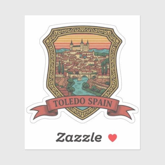 Toledo Spain Alcazar Travel Sticker (Vel)