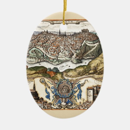 Toledo Spanje 1566 Keramisch Ornament (Voorkant)