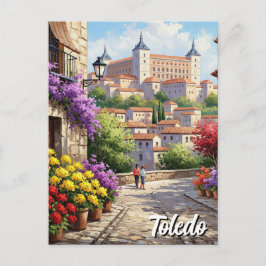 Toledo Spanje Alcazar Reizen Briefkaart