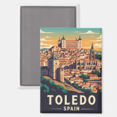  Toledo Spanje Alcazar Reizen Magneet (Voorkant / Achterkant)