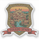 Toledo Spanje Alcazar Reizen Sticker (Voorkant)