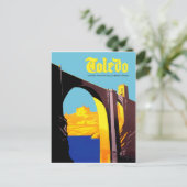 Toledo, Spanje. Brug over het Middellandse-zee Briefkaart (Staand voorkant)