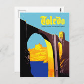 Toledo, Spanje. Brug over het Middellandse-zee Briefkaart (Voorkant / Achterkant)