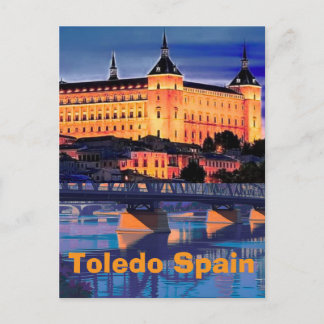 Toledo Spanje Reisposter, Spanje Muur Kunstprint, Briefkaart