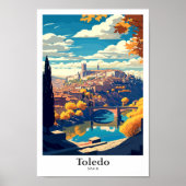 Toledo Spanje Reizen  Illustratie Poster (Voorkant)