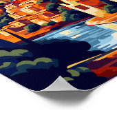 Toledo Spanje Reizen Kunst Vintage Illustratie Poster (Hoek)