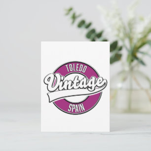 Toledo spanje retro stijl logo briefkaart